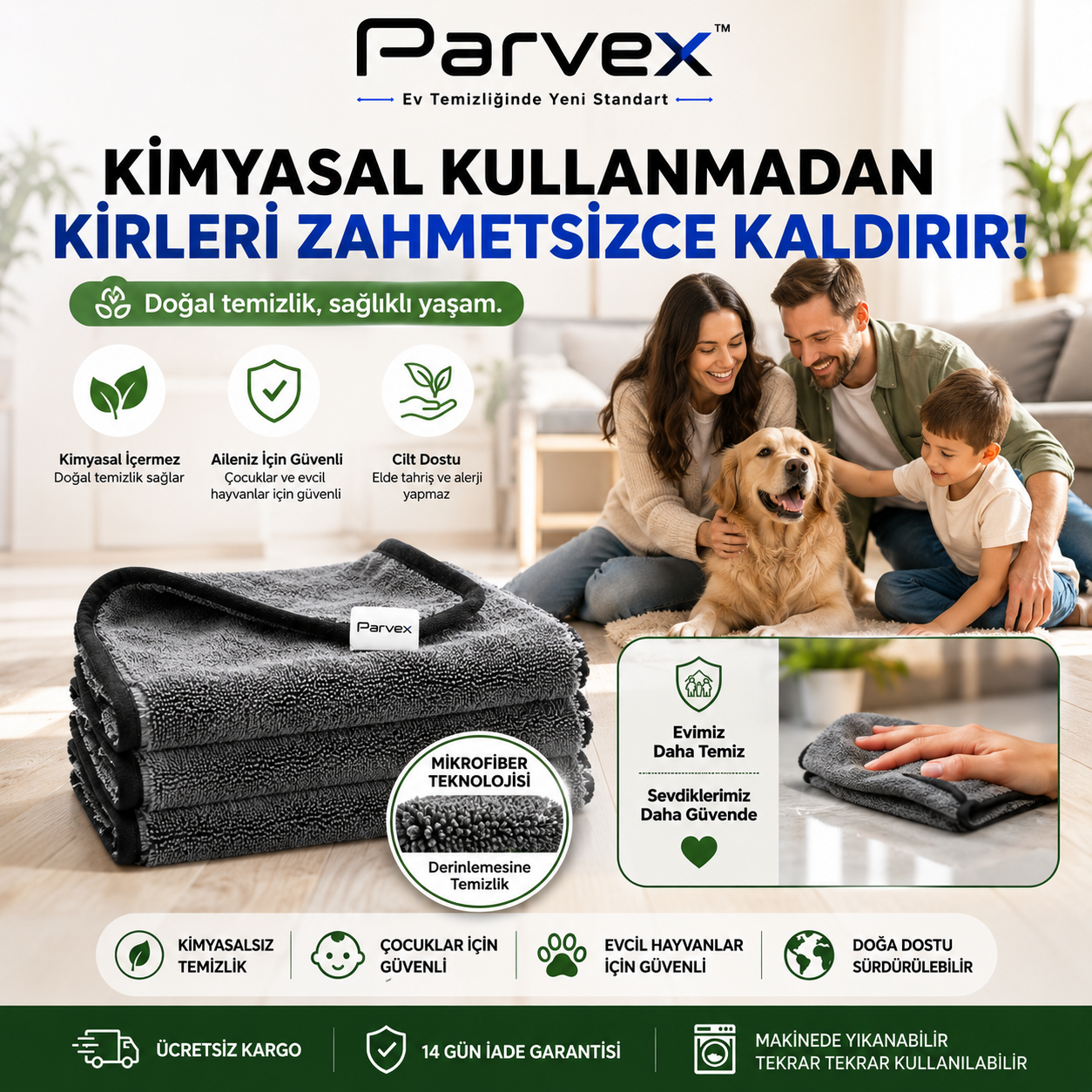 PARVEX™ UltraFiber Pro Temizlik Havlusu
