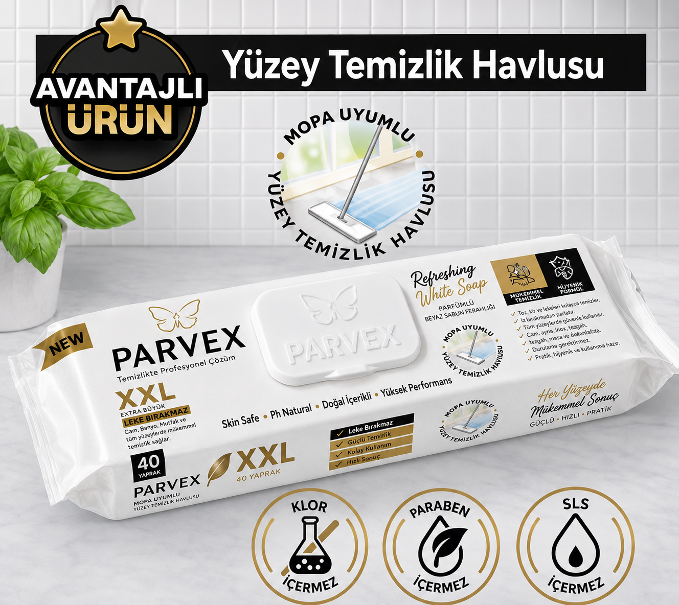 XXL 2 Adet Yüzey Temizleme Havlusu