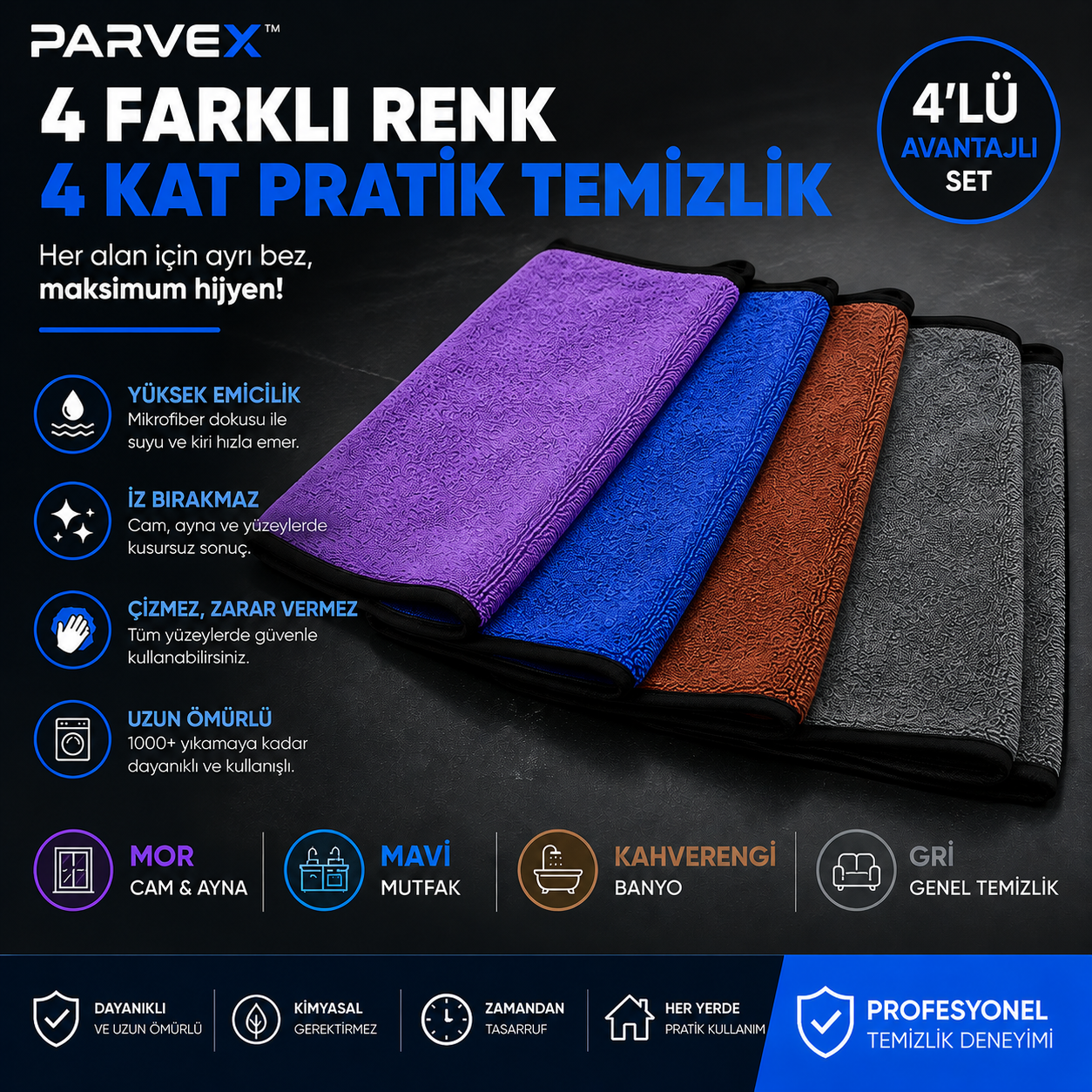 PARVEX™ UltraFiber Pro Temizlik Havlusu