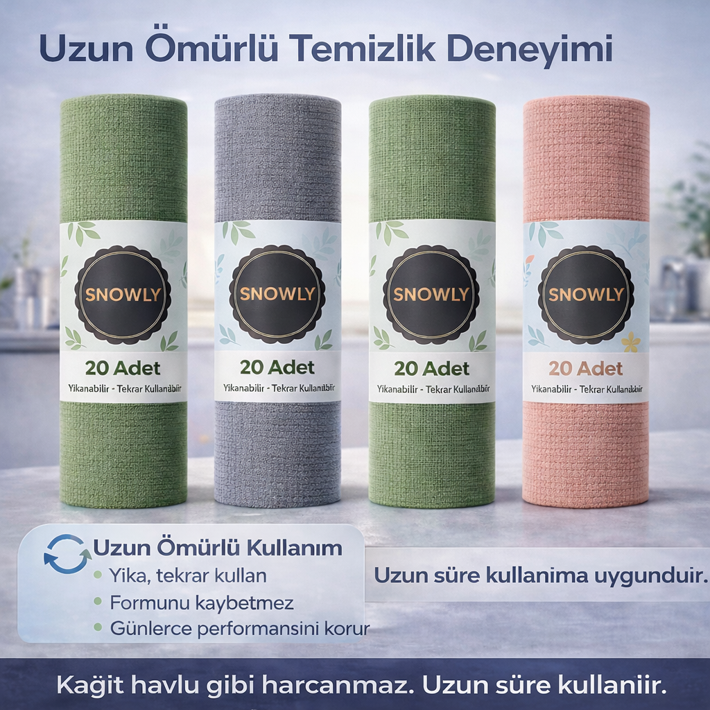 Snowly CleanX™ Rulo Mikrofiber Havlu