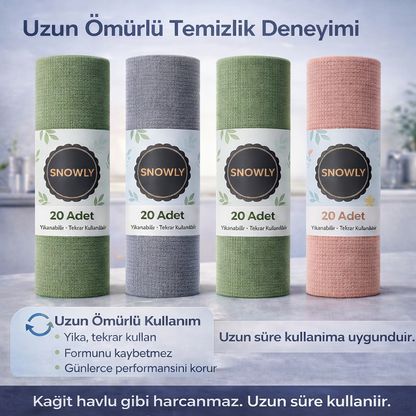 Snowly CleanX™ Rulo Mikrofiber Havlu