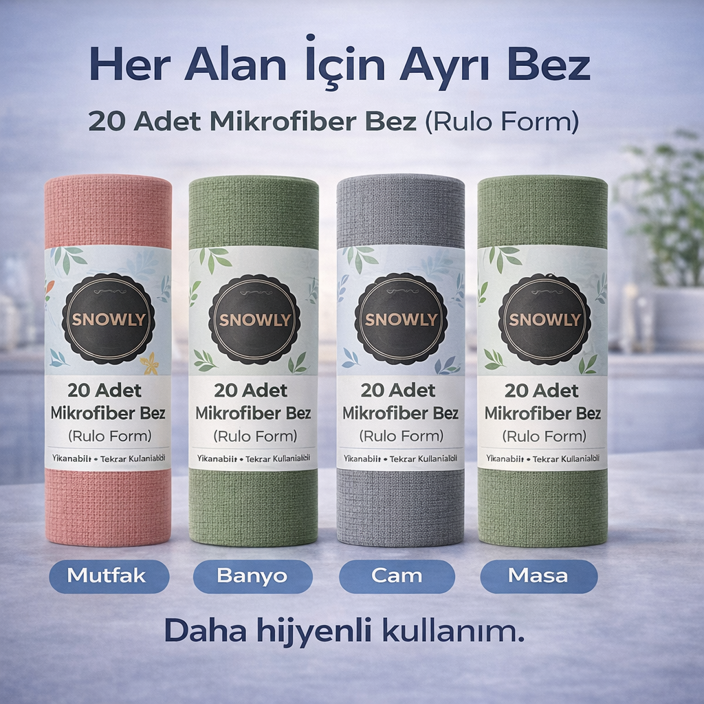 Snowly CleanX™ Rulo Mikrofiber Havlu