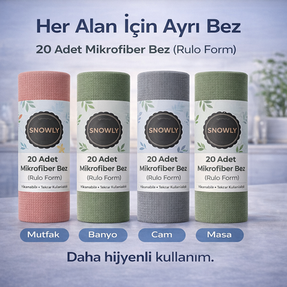 Snowly CleanX™ Rulo Mikrofiber Havlu