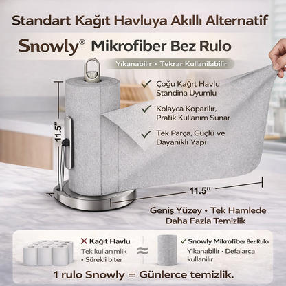 Snowly CleanX™ Rulo Mikrofiber Havlu