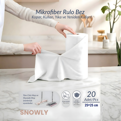 Snowly CleanX™ Rulo Mikrofiber Havlu
